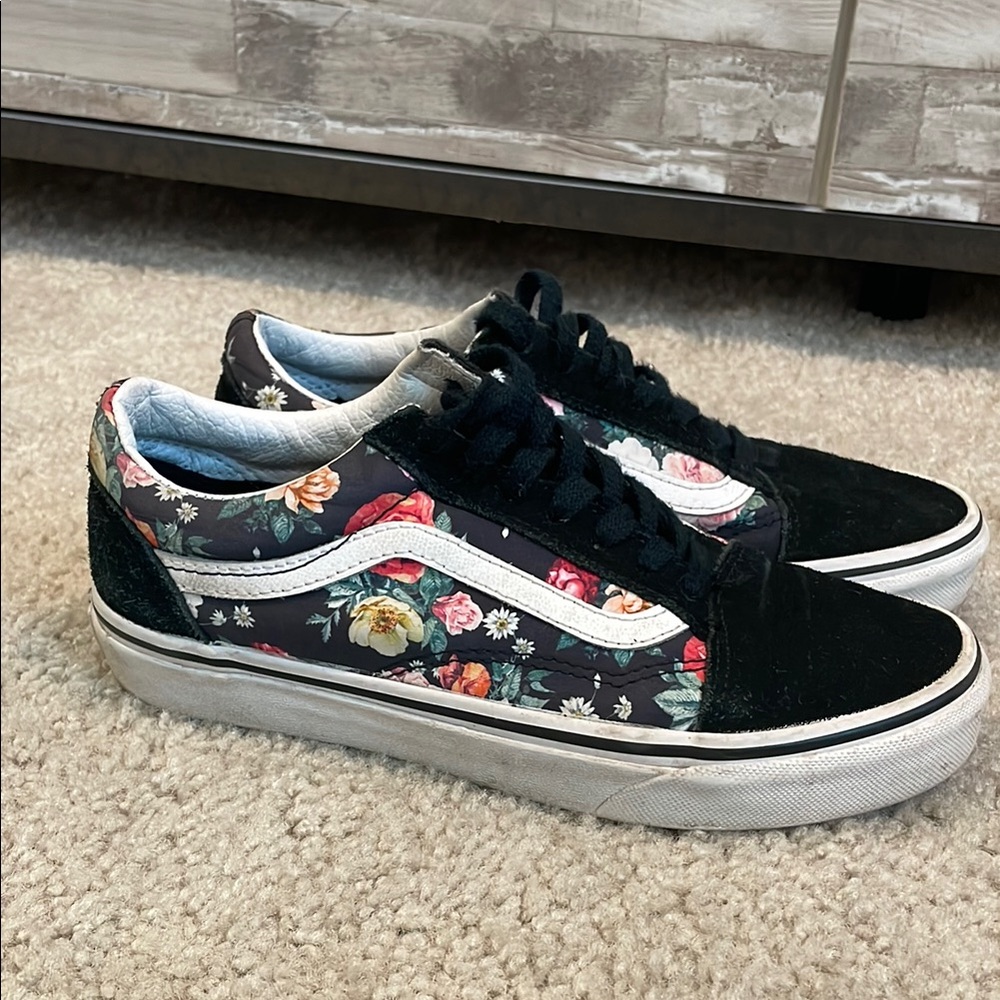 Floral Black Vans - Picture 3 of 6